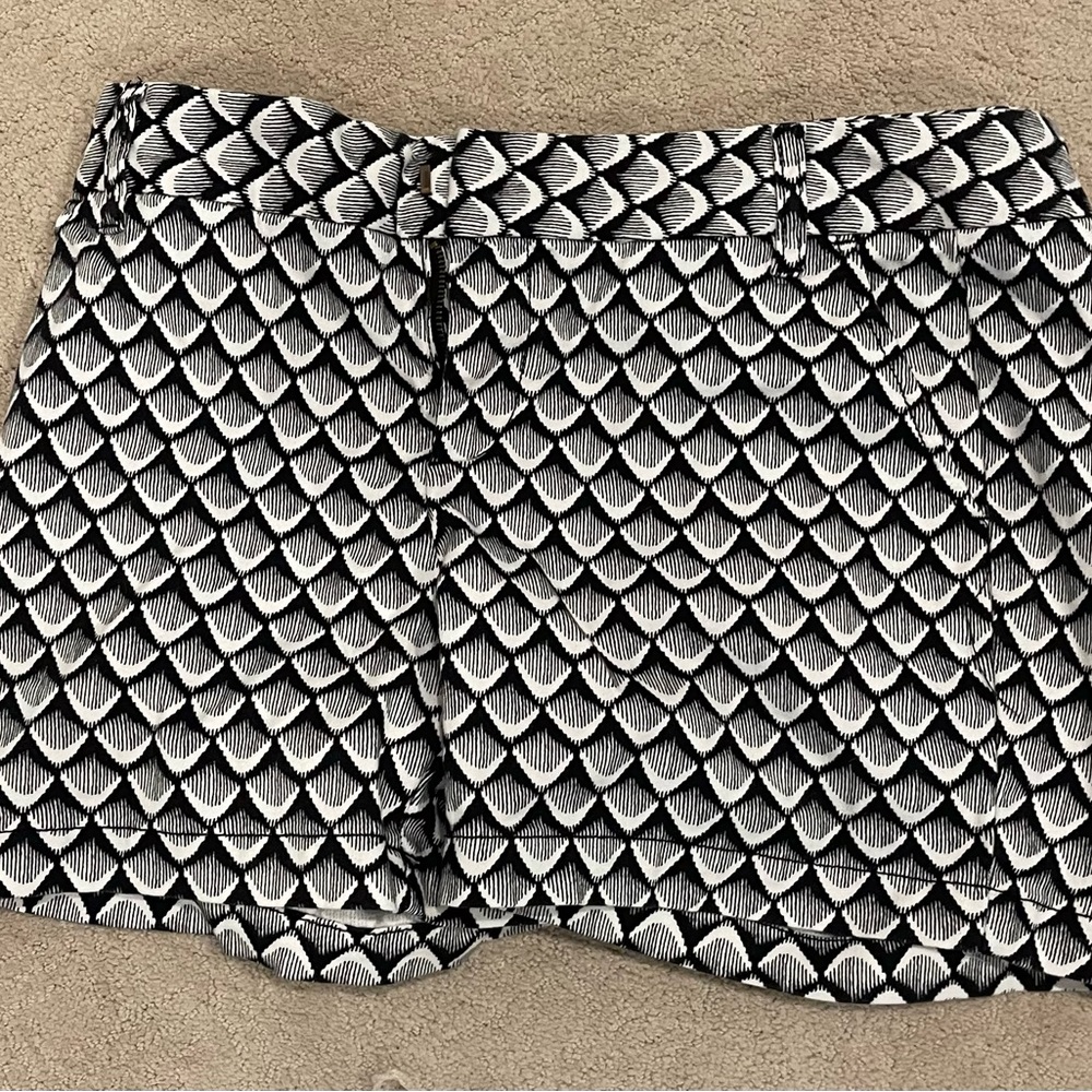 Black and white shorts